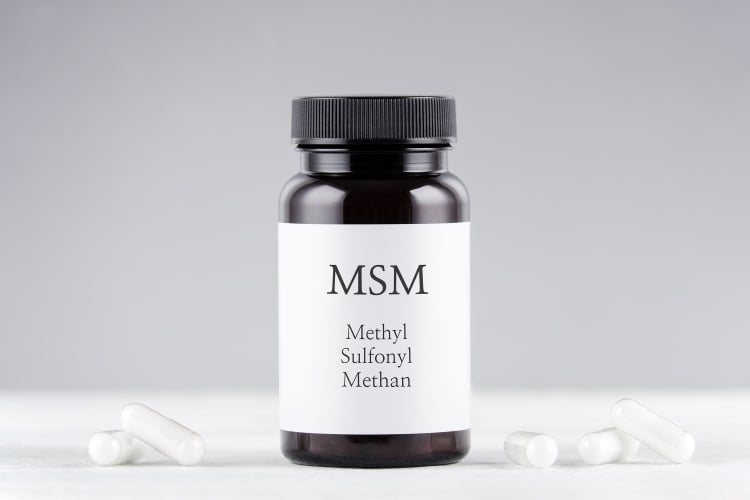 MSM Kapseln in einer Flasche