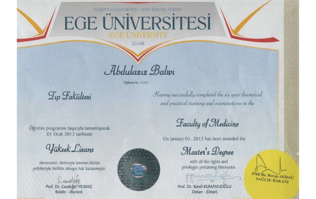 Dr. Balwi Zertifikat 1