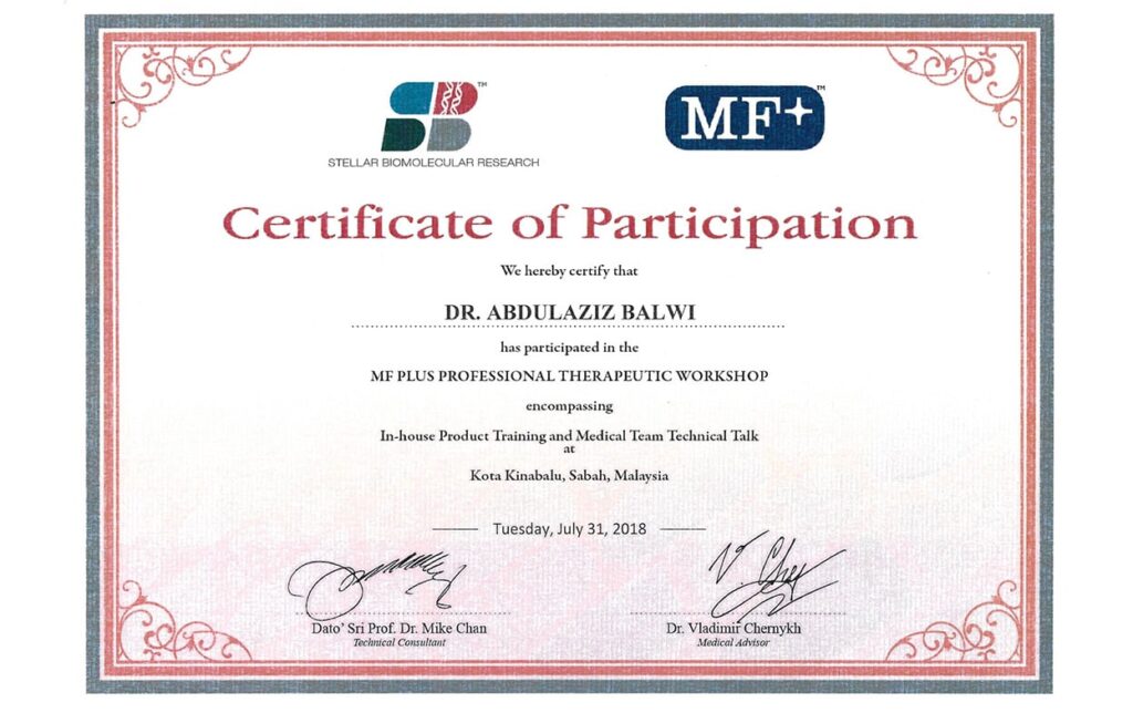 Dr. Balwi Zertifikat 3