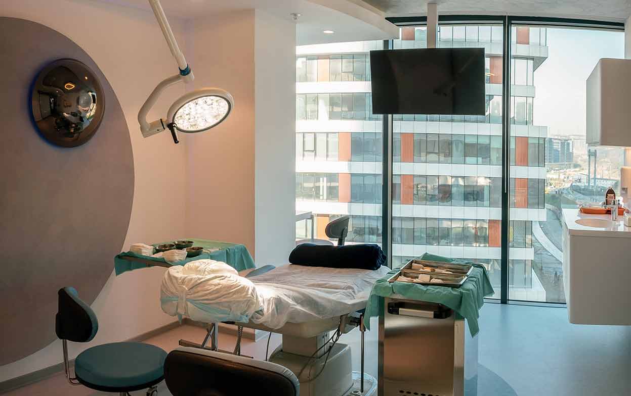 Die modernen R&auml;umlichkeiten der Haartransplantation Klinik