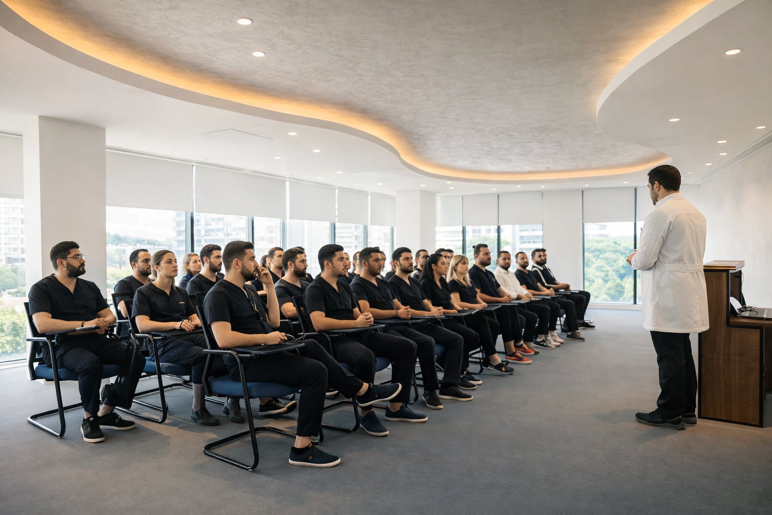 Seminarraum der Elithair Ausbildungsst&auml;tte für Haartransplantation