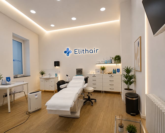 Der Behandlungsraum der Elithair Haartransplantation Anlaufstelle in Berlin