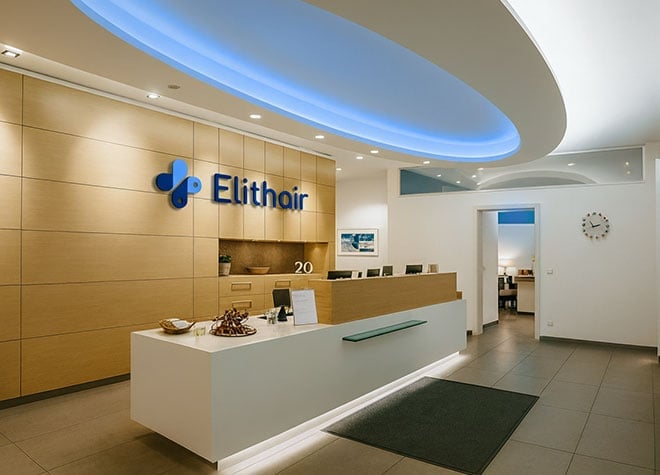 Der Empfangsbereich der Haartransplantation Anlaufstelle von Elithair in Hannover