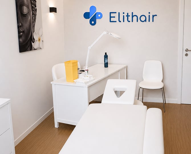 Der Behandlungsraum von Elithair für den Haartransplantation Standort in München