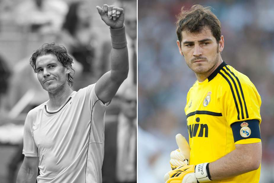 Íker y Rafa Los deportistas españoles Iker Casillas y Rafael Nadal