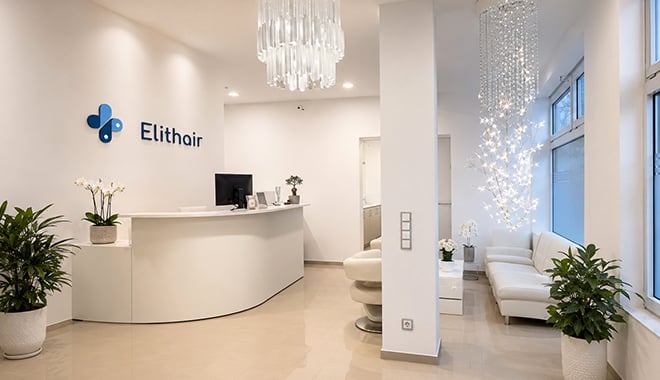 Sala di trattamento della sede PRP di Elithair a Francoforte