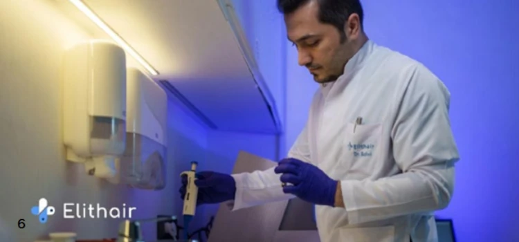 Il dottor Balwi di Elithair esegue analisi nel suo laboratorio