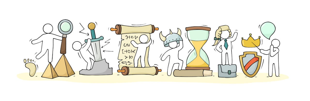 drawing relating to different historical periods