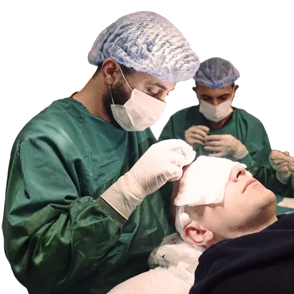 DHI hair transplant treatment using Choi implanter pens for precise placement of hair follicles and natural density results