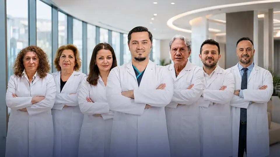 Dr. Balwi with the Elithair doctors team